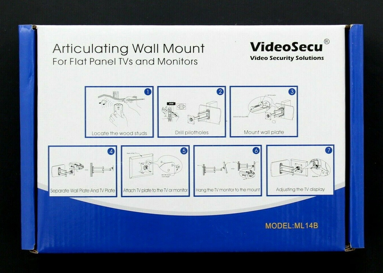 VideoSecu ML14B TV Wall Mount Bracket with Full Motion Articulating