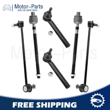 6x Inner Outer Tie Rod Set & Front Sway Bar Links For 2005-07 Nissan Murano
