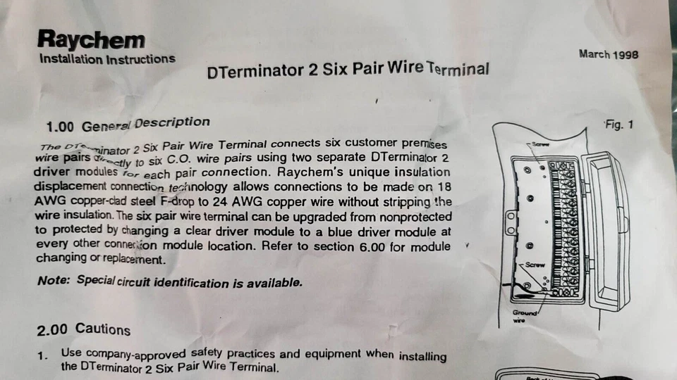 Raychem DTerminator 2 6pr Telephone Cross Connect Wire Terminal Block Enclosure - Image 4 of 4