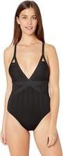 Athena Women's Fine Line Plunge One Piece Swimsuit