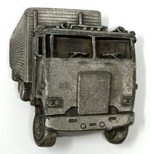 1978 Bergamot Semi Truck Trucker Belt Buckle B-38 Made USA 3" Used with Wear