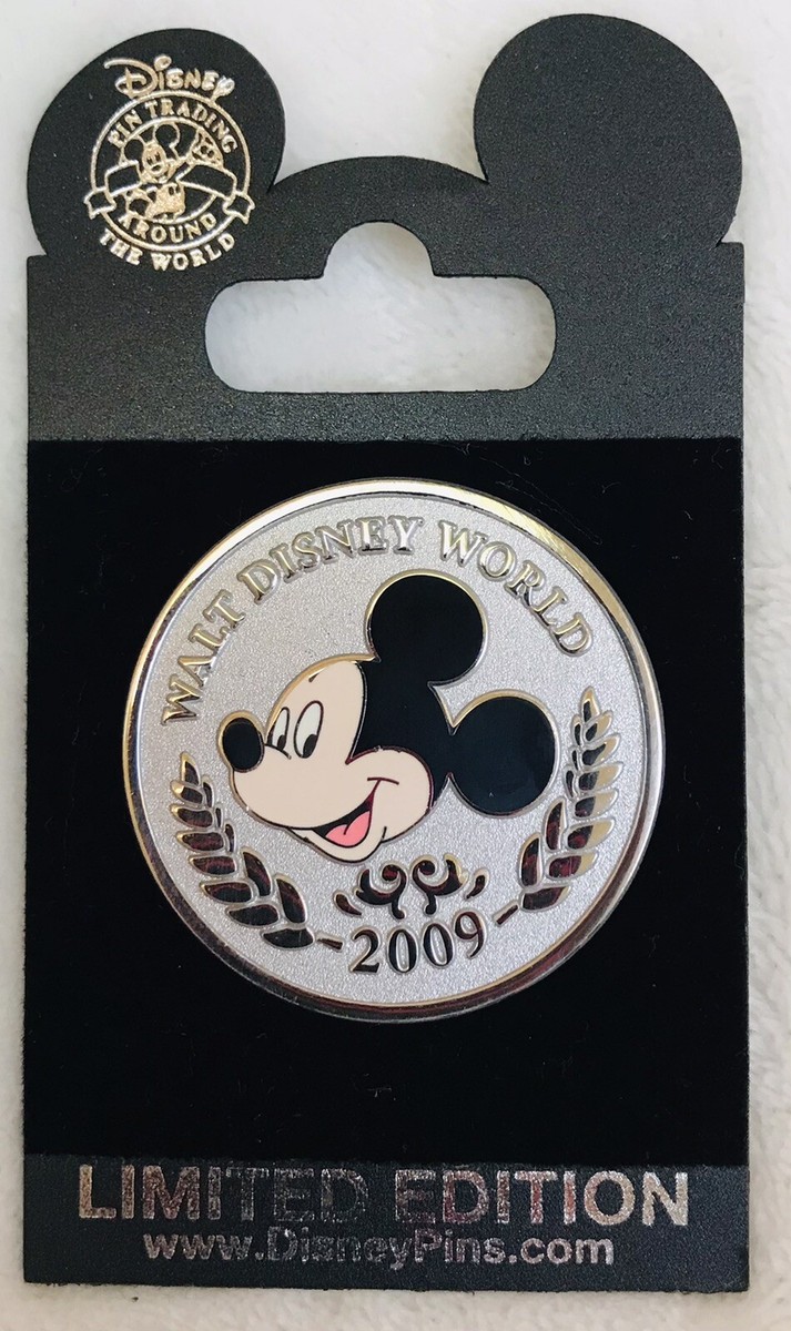 Disney Pin WDW Mickey Mouse Silver Coin 2009 Olympic Olive