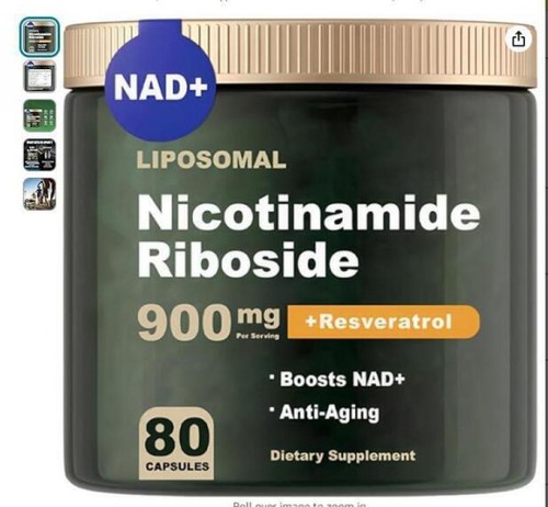 NAD+ Suplemento para enfoque energético antienvejecimiento y nicotinamida ribósido resveratrol - Imagen 6 de 10