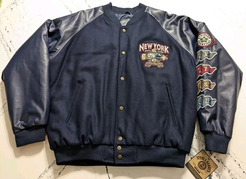 VTG NWT Steve & Barry's New York Baseball Embroidered Varsity Jacket Yankees LG - Picture 2 of 17