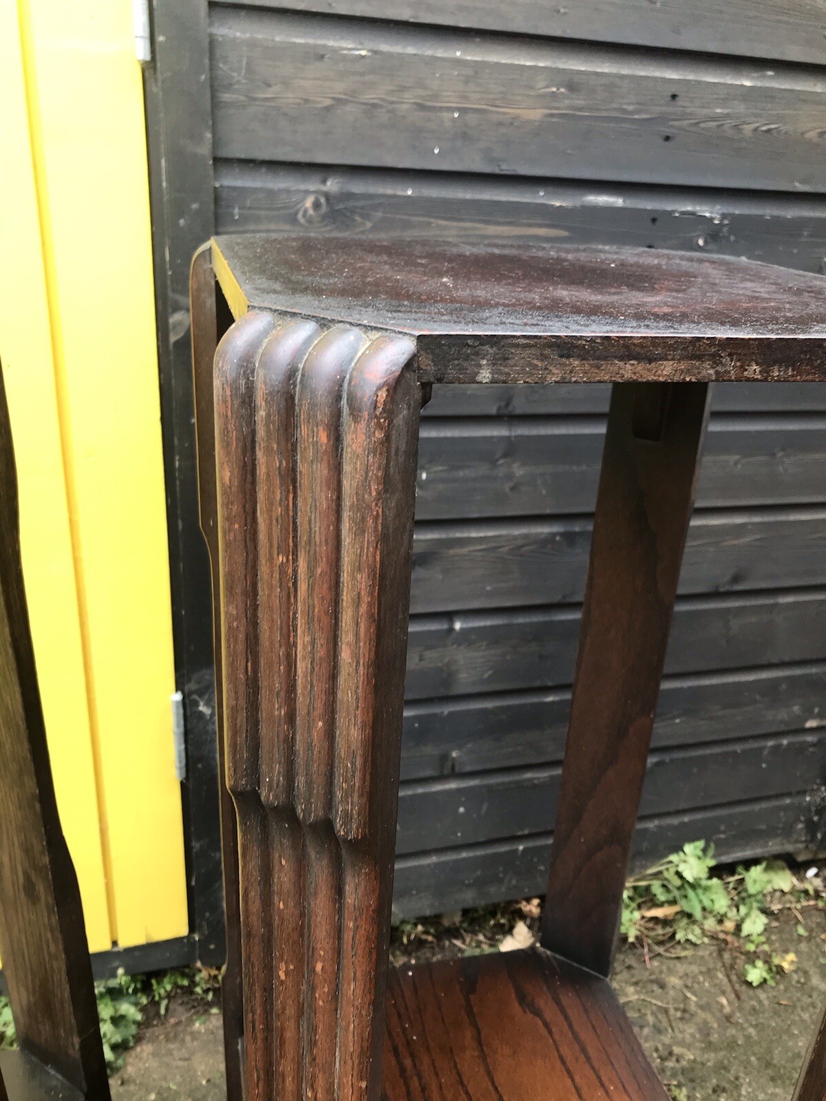 pair of Wooden antique art deco plant stands tables eBay
