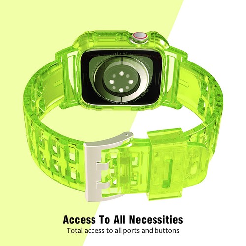 TPU For Apple Watch Ultra2 9 8 7 6 5 Colorful Watch Band Fluorescence Strap - Picture 27 of 40
