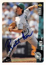 Robb Nen autographed baseball card (Florida Marlins, SC) 1996 Upper Deck #151