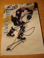 Uwe Krupp - Colorado Avalanche -  SIGNED PHOTO  - de
