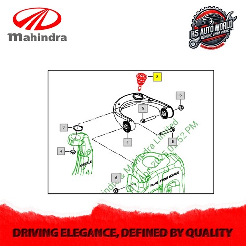 Genuine Mahindra scorpio scorpio-n front ball joint assy 2022-2025 0401BBB00111N - Picture 7 of 7