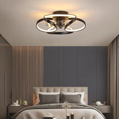 Ceiling Fan Light 3 speed 3 Colors Dimmable Chandelier Lamp 5 Leaf Blade Indoor - Picture 12 of 15