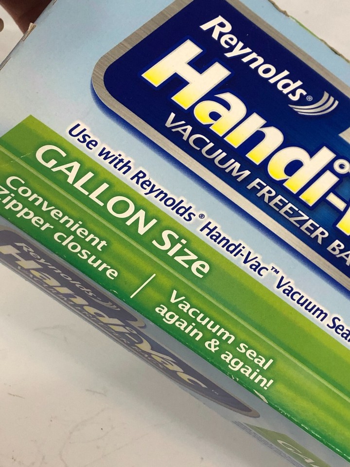 Reynolds HandiVac Vacuum Freezer Bags Gallon Size 9 Bags Sealed Box eBay