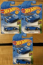 2021 Hot Wheels HW EXOTICS 6/10 '94 BUGATTI EB110 SS 224/250, Lot Of 3 Blue