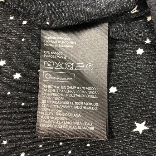 NEW H&M Black Star Print Short Casual Retro Dress UK 10 EUR 38 - Picture 11 of 12
