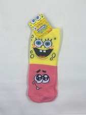 Nickelodeon SpongeBob Squarepants 1 Pair No Show Socks Shoe Size 4-10 NWT