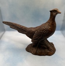 Vtg Red Mill Mfg Hand Crafted Pheasant Figurine Pecan Shells & Wood Resin Bird