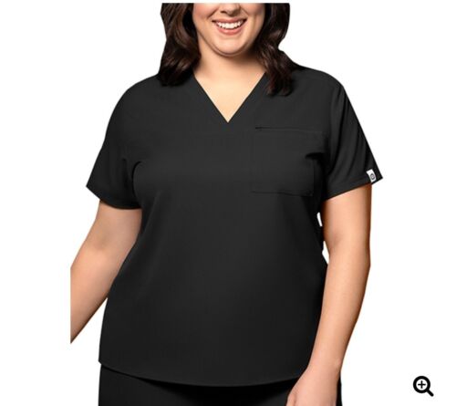 Top donna scollo a V Wink Wonder Wink Nurses Thrive Scrub 6222 taglia XL nero