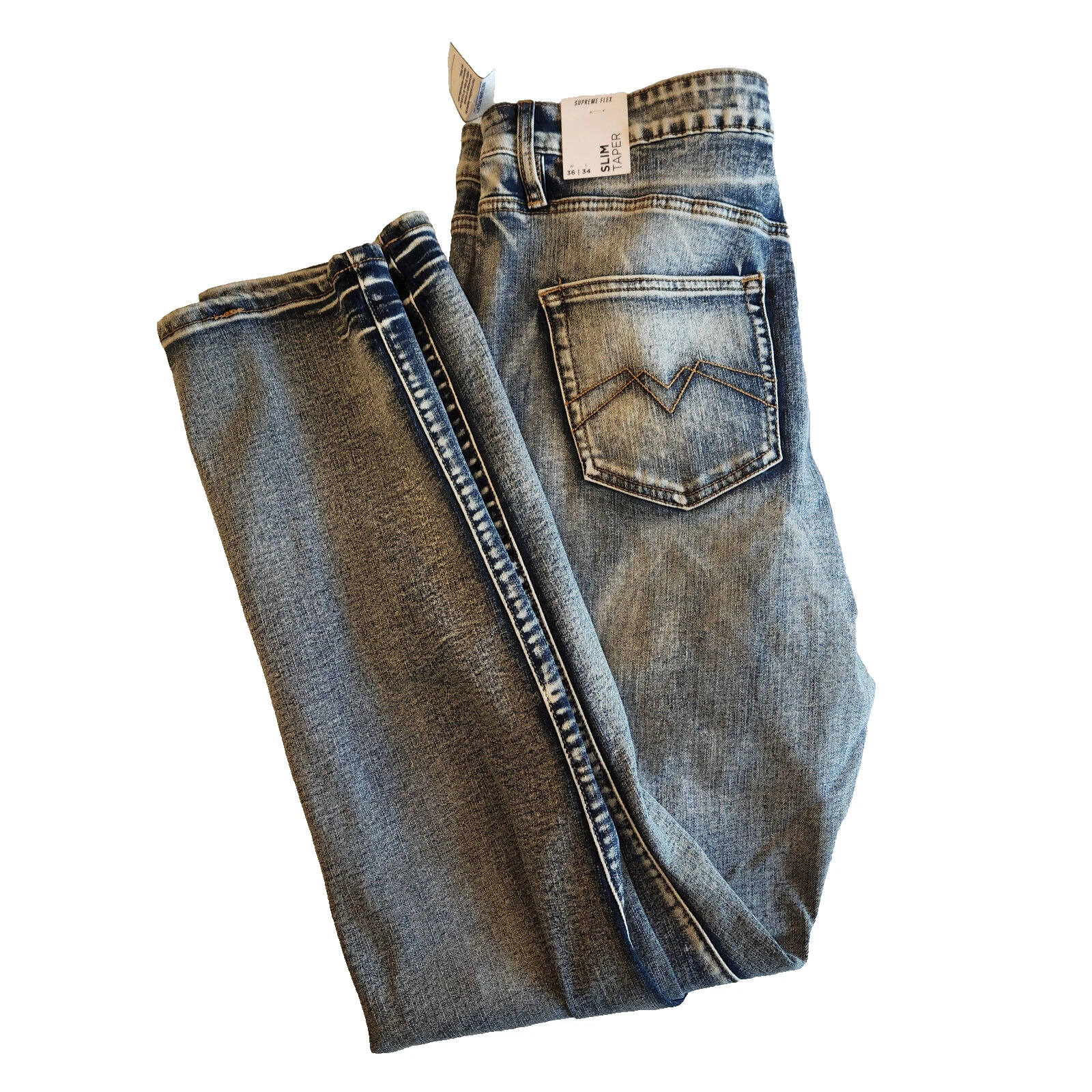 Jean homme Rue21 36 x 34 Supreme Flex stretch denim slim conique léger lavage