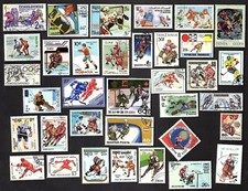35 ALL DIFFERENT ICE HOCKEY ON STAMPS