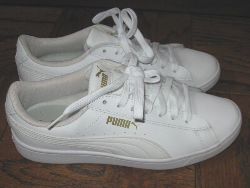 ZAPATILLAS MUJER PUMA CUERO BLANCO ESPUMA SUAVE CON CORDONES Talla 7.5 Foto 2 de 4