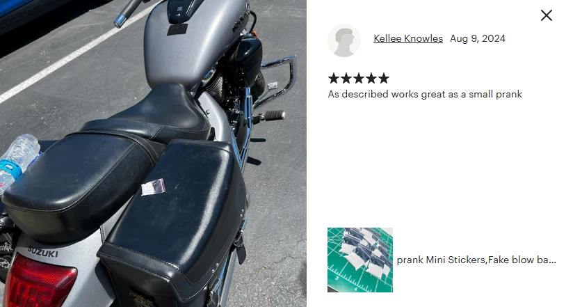 Pegatinas falsas, no reales, broma, broma, bolsa de soplado FALSAS | Pegatina divertida para computadora portátil Foto 2 de 4