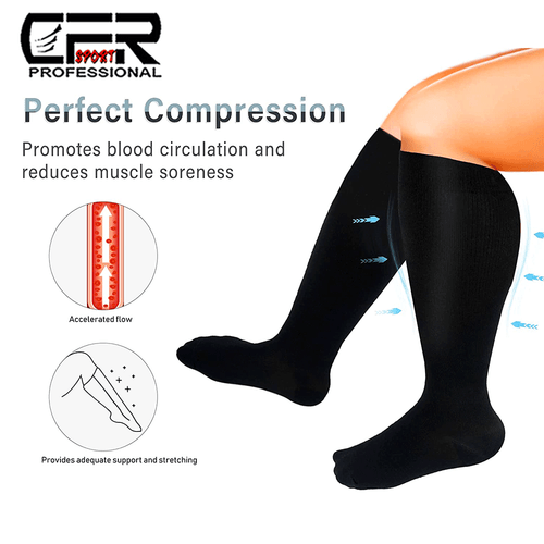 Compression Socks Stockings Knee High Womens Mens Medical Calf 20-30 mmHG S-4XL - Picture 5 of 17