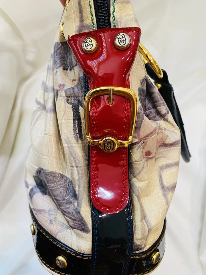 Bolso de Mano Marino Orlandi Diseñador CROCO BAMBINA 100% Cuero Auténtico. Foto 4 de 4