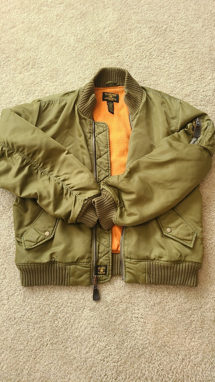 Vintage Ralph Lauren Military Bomber Jacket Mens M Gem