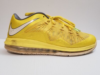 Nike Air Max LeBron 10 Low Sonic Yellow 2013 Mens Sneaker Size 10 579765-700