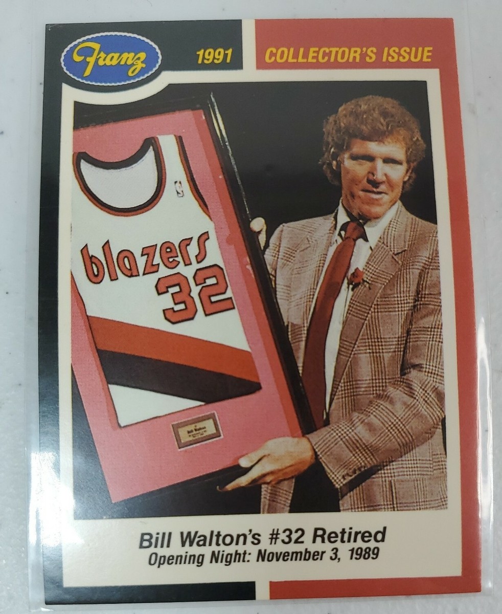 1990 Franz Bread Bill Walton #32 Jersey Retired Portland Trail