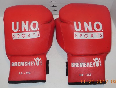 U.N.O. Sports Bremshey Size 14oz Boxing Training Gloves MMA