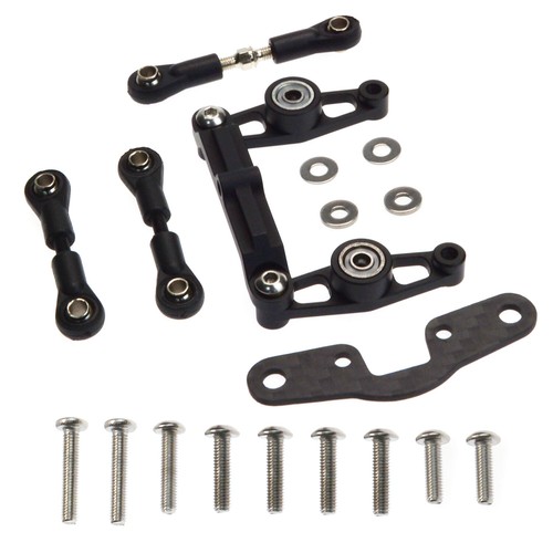 Aluminum Ball Bearing Steering Bridge Racing Steaset For Tamiya/TT02/54575/54574 - Picture 4 of 7