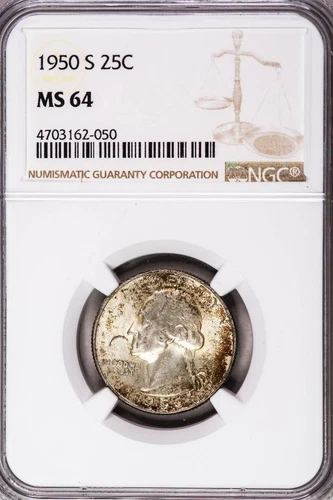 1950-S Washington Quarter MS64 NGC Toned #2191