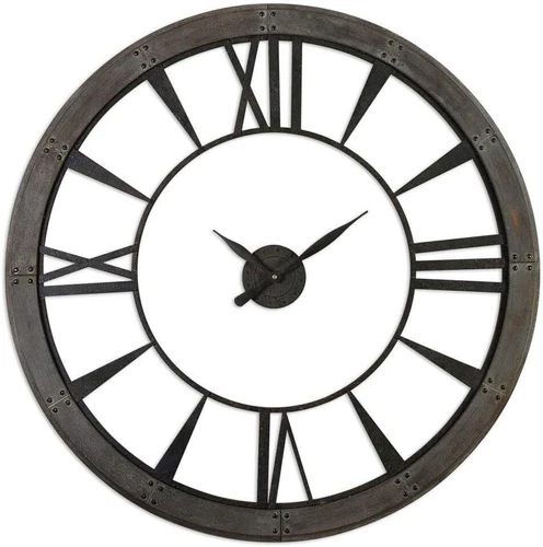 Uttermost 06084 Bronze Ronan 60 inch Large Rustic Wall Clock NEW Free Shipping - Picture 2 of 3