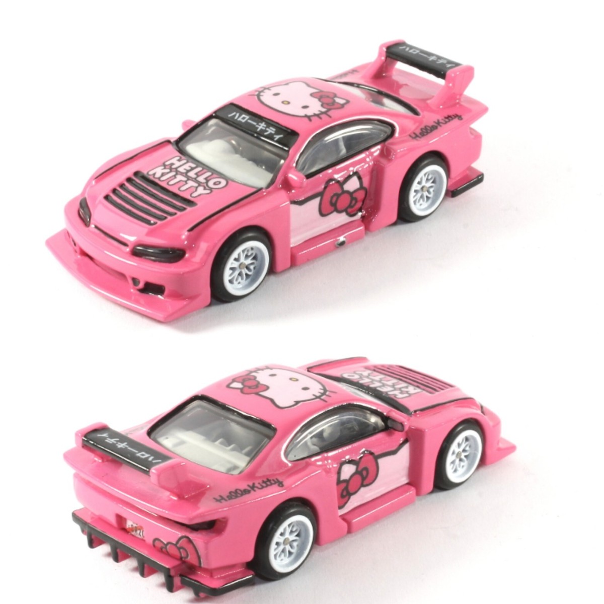 Hello Kitty LB Works Nissan Silvia S15 On Custom Card - Hot Wheels