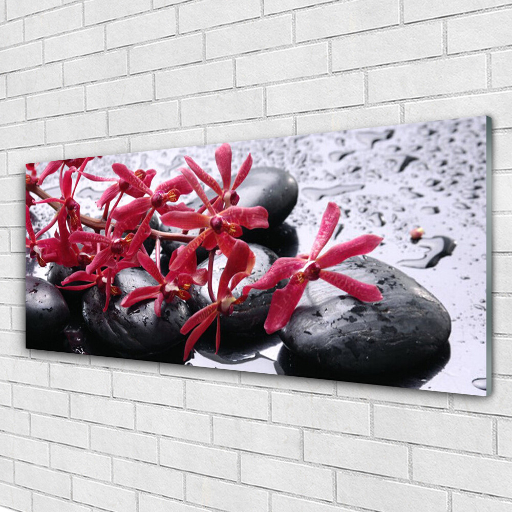 Image tableau 125x50 en verre acrylique crée une ambiance zen dans votre chambre