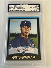 Grady Sizemore 2001 Bowman Autograph Auto PSA/DNA Certified Authentic Expos Rare