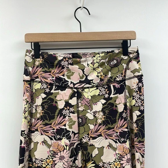 free-people-movement floral high rise 7/8 ankle athleisure leggings
