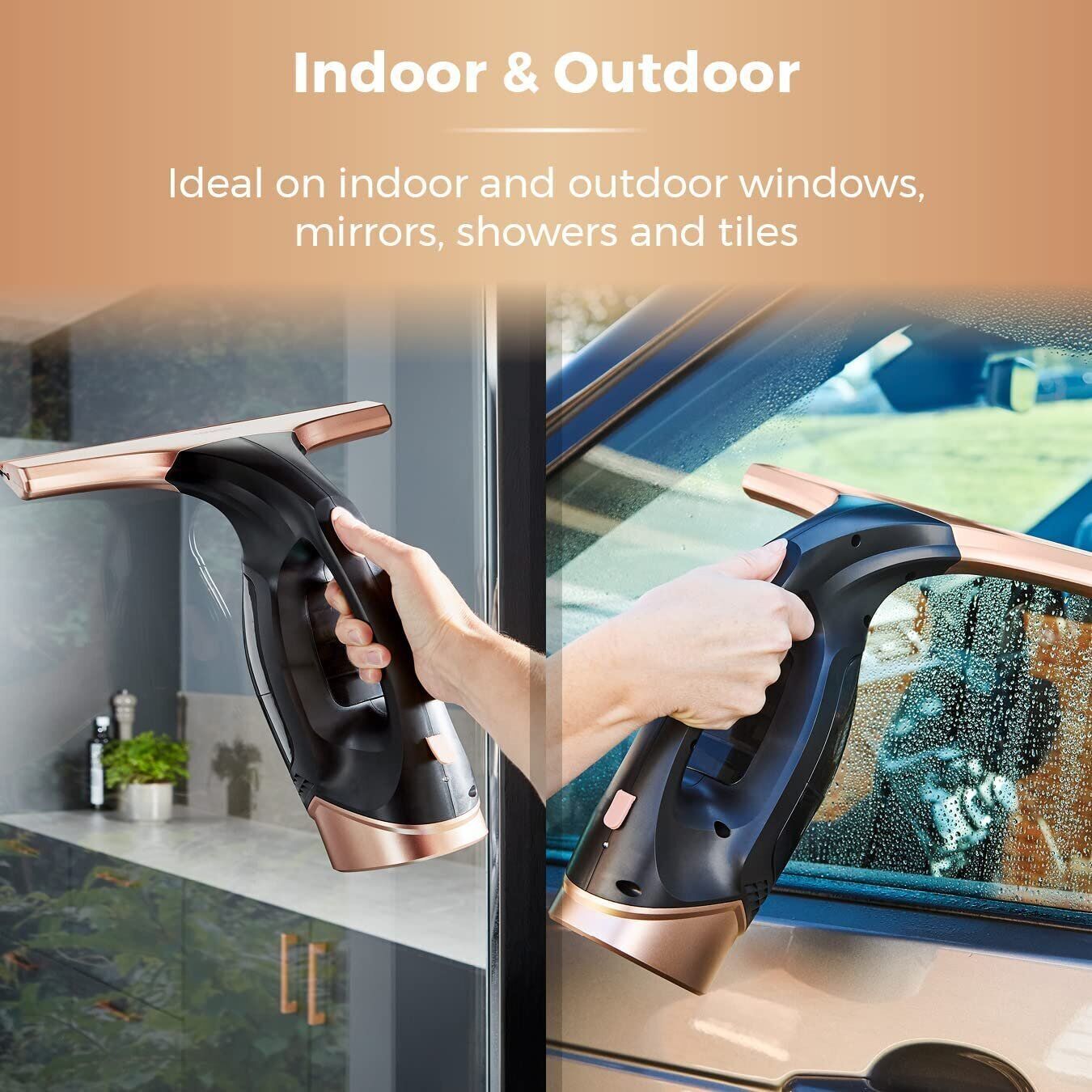 Tower RWV20 Cordless Window Vac Vacuum Cleaner Electric Squeegee Rose