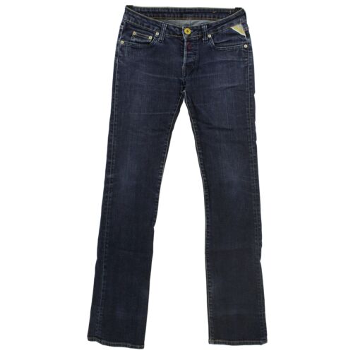 #7535 REPLAY Damen Jeans Hose 524 Skinny mit Stretch darkblue blau 28/34 - Afbeelding 1 van 2