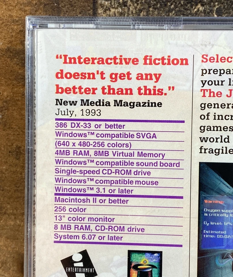 THE JOURNEYMAN PROJECT TURBO - (Vtg 1994 Windows 3.1 PC Video Game) NEW SEALED - Image 4 of 4