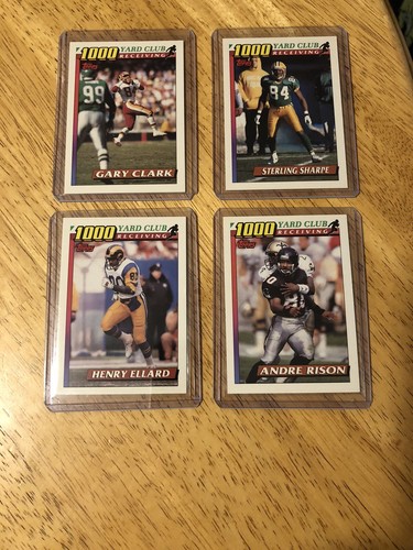 1992 National Football League 1000 Yard Club Ellard Rison Sharpe Clarke Lot of 4 - Bild 1 von 7