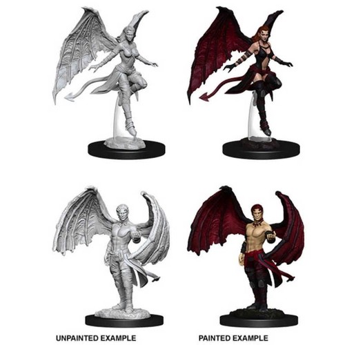 Dungeons & Dragons Nolzur's Marvelous Miniatures: Succubus & Incubus - Unpainted - Afbeelding 1 van 5