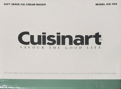 CUISINART SOFT SERVE 1.5 LITRE ICE CREAM MAKER MODEL: ICE-45A