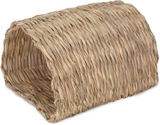 Seagrass House Tunnel Hutch Woven Hut Hay Shelter for Bunny, Rabbits, Guinea