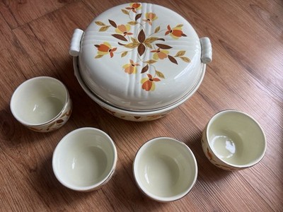 Autumn Leaf Jewel Tea China Specialties Miniature Round Casserole With 4 Bowls