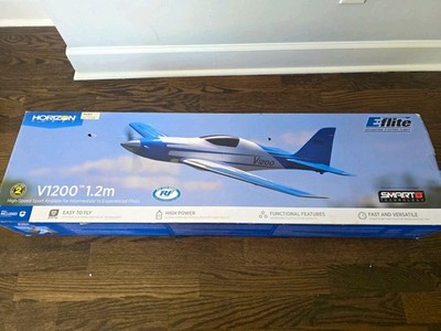 E-Flite V1200 1.2m BNF Basic Electric RC Airplane Foam Blue/White EFL12350