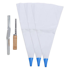 Heavy Duty PVC Mortar Bags Set with Brick Jointer Tuck Pointer for Tile Grout Ma