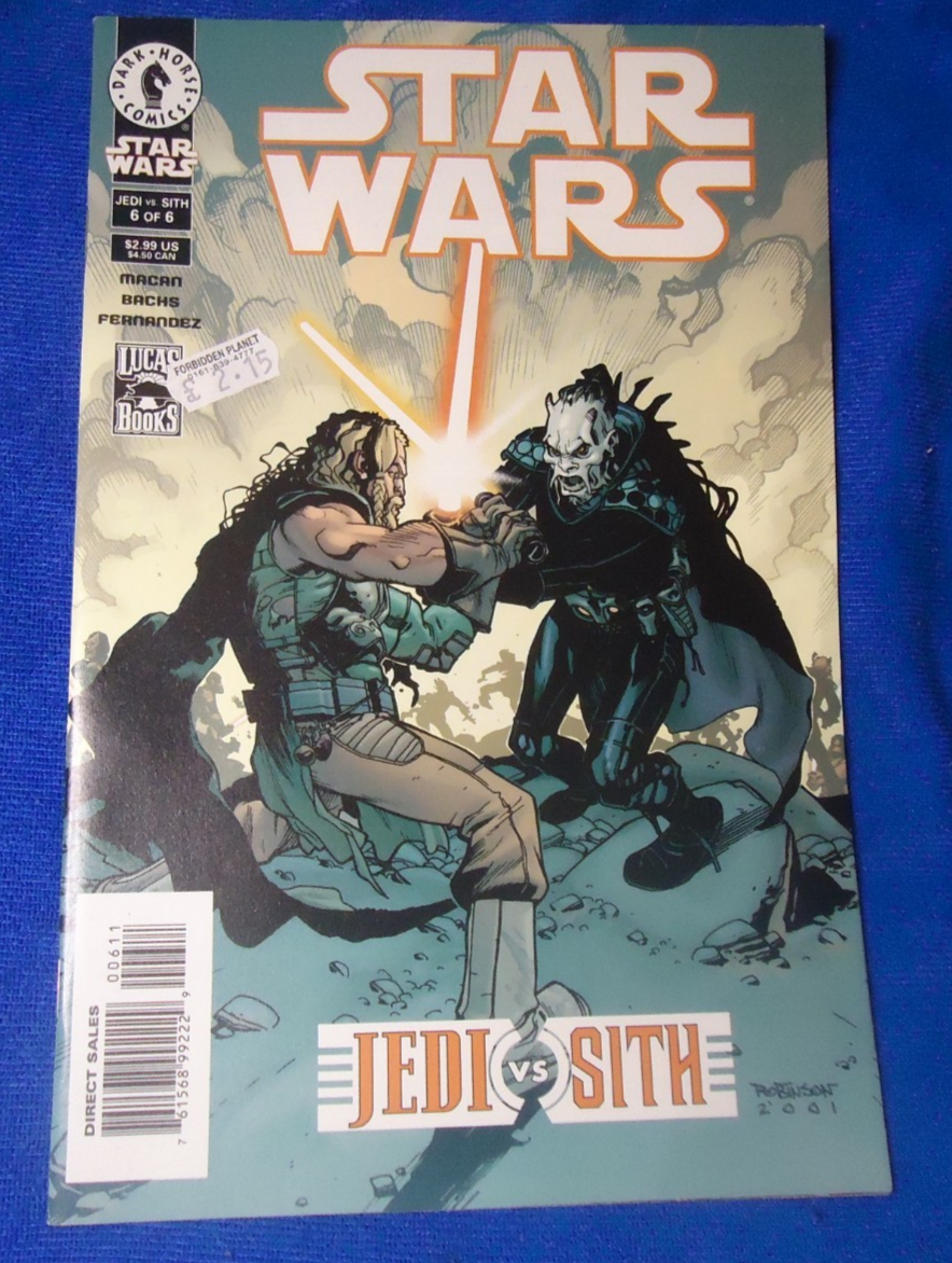 Dark Horse Comics Star Wars Jedi VS Sith ISSUE NUMBER # 6 of 6 Comic Book (S)