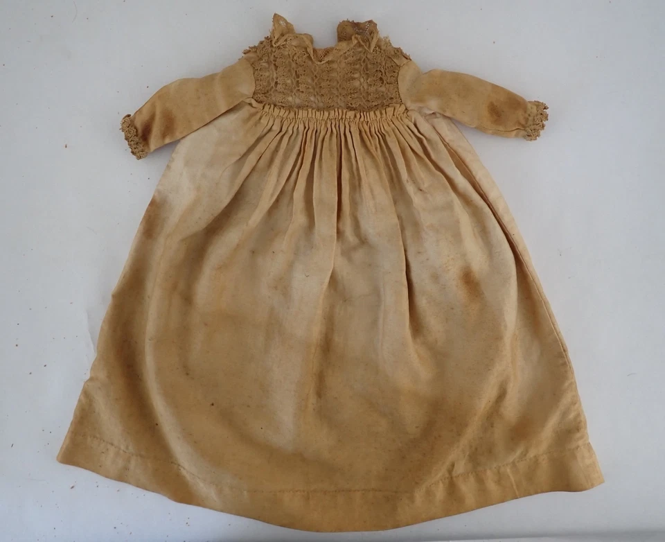 Antiguo vestido hecho a mano de 5 piezas enagua pantalón bisque o muñecas con cabeza de China Foto 2 de 4