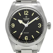 TUDOR WATCH RANGER 79950 AUTOMATIC WINDING BLACK DIAL STAINLESS STEEL MEN'S F/S